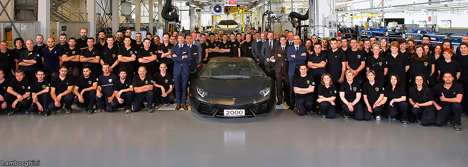 Lamborghini celebra los 2000 automóviles de su línea Aventador
