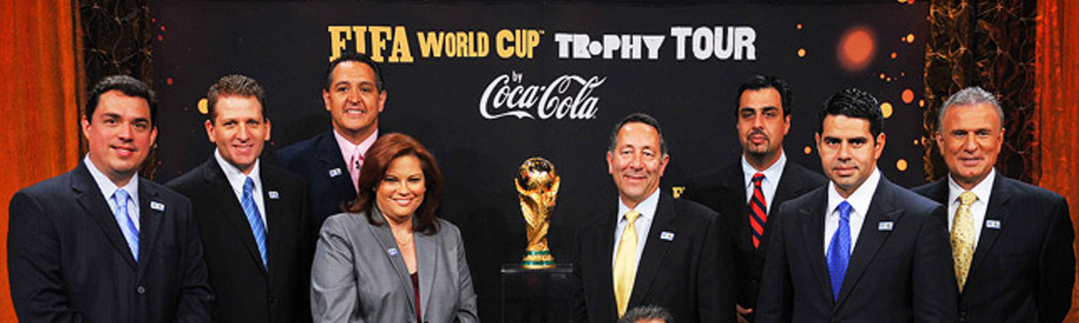 El trofeo del Mundial de la FIFA llegó a Univisión