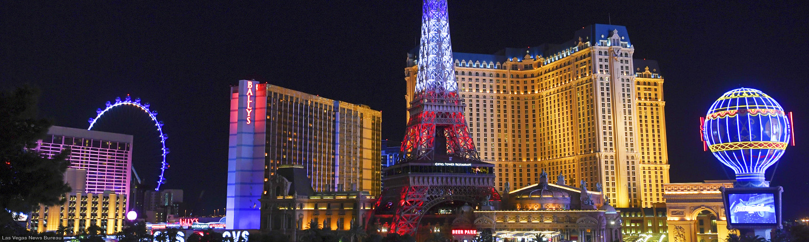 El impactante show de luces de la Torre Eiffel en Las Vegas